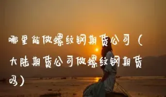 螺纹钢期货能做吗(专做螺纹钢期货)_https://www.07apk.com_农产品期货_第1张