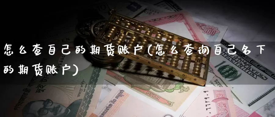 怎么查自己的期货账户(怎么查询自己名下的期货账户)_https://www.07apk.com_期货科普_第1张