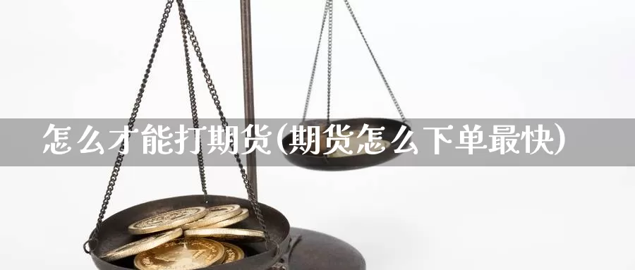 怎么才能打期货(期货怎么下单最快)_https://www.07apk.com_原油期货_第1张