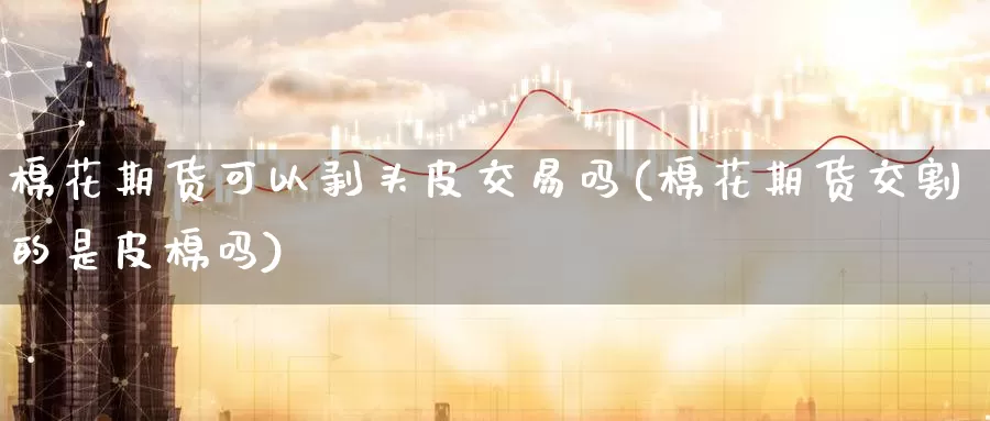 棉花期货可以剥头皮交易吗(棉花期货交割的是皮棉吗)_https://www.07apk.com_股指期货_第1张