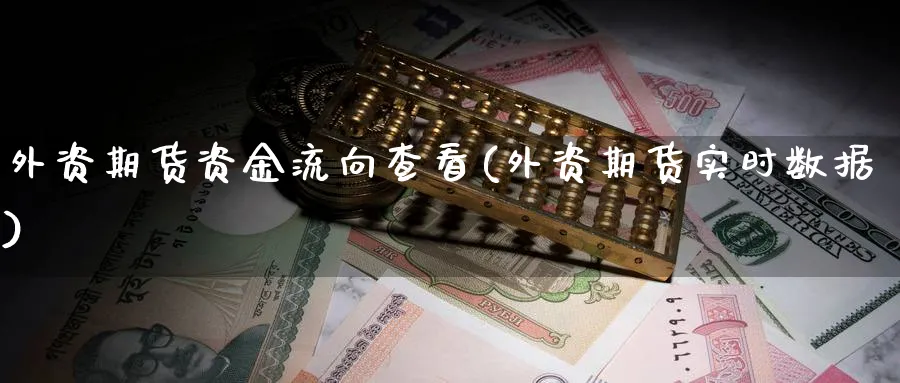 外资期货资金流向查看(外资期货实时数据)_https://www.07apk.com_农产品期货_第1张