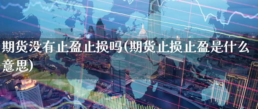 期货没有止盈止损吗(期货止损止盈是什么意思)_https://www.07apk.com_股指期货_第1张