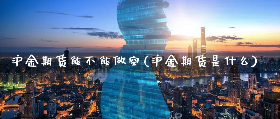 沪金期货能不能做空(沪金期货是什么)_https://www.07apk.com_期货技术分析_第1张