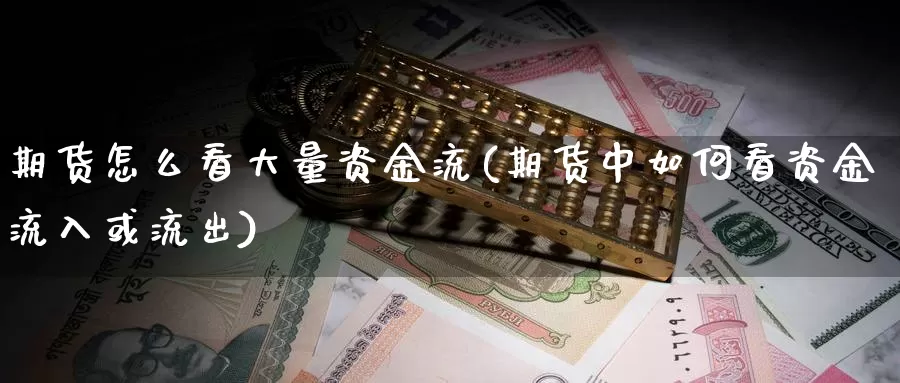 期货怎么看大量资金流(期货中如何看资金流入或流出)_https://www.07apk.com_原油期货_第1张