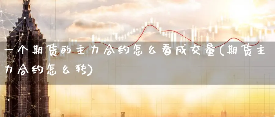 一个期货的主力合约怎么看成交量(期货主力合约怎么转)_https://www.07apk.com_期货科普_第1张