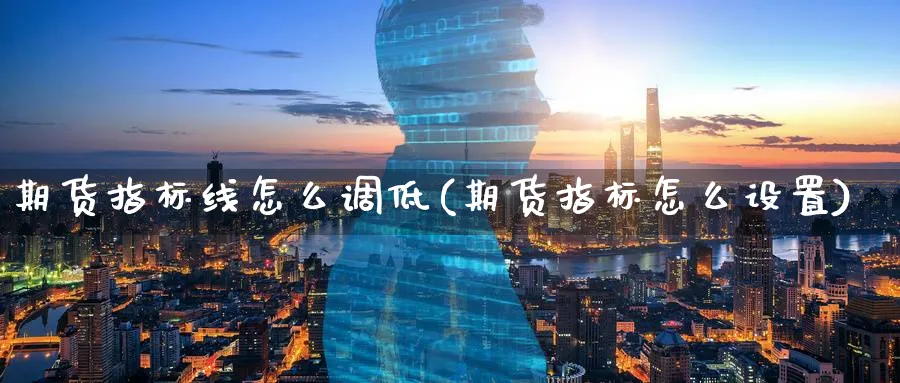 期货指标线怎么调低(期货指标怎么设置)_https://www.07apk.com_期货科普_第1张