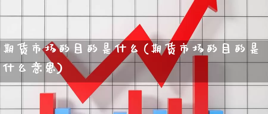 期货市场的目的是什么(期货市场的目的是什么意思)_https://www.07apk.com_期货技术分析_第1张