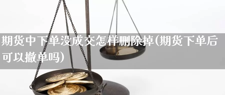 期货中下单没成交怎样删除掉(期货下单后可以撤单吗)_https://www.07apk.com_原油期货_第1张